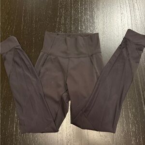 Lululemon Mesh Back Wraparound Black Leggings Size 4